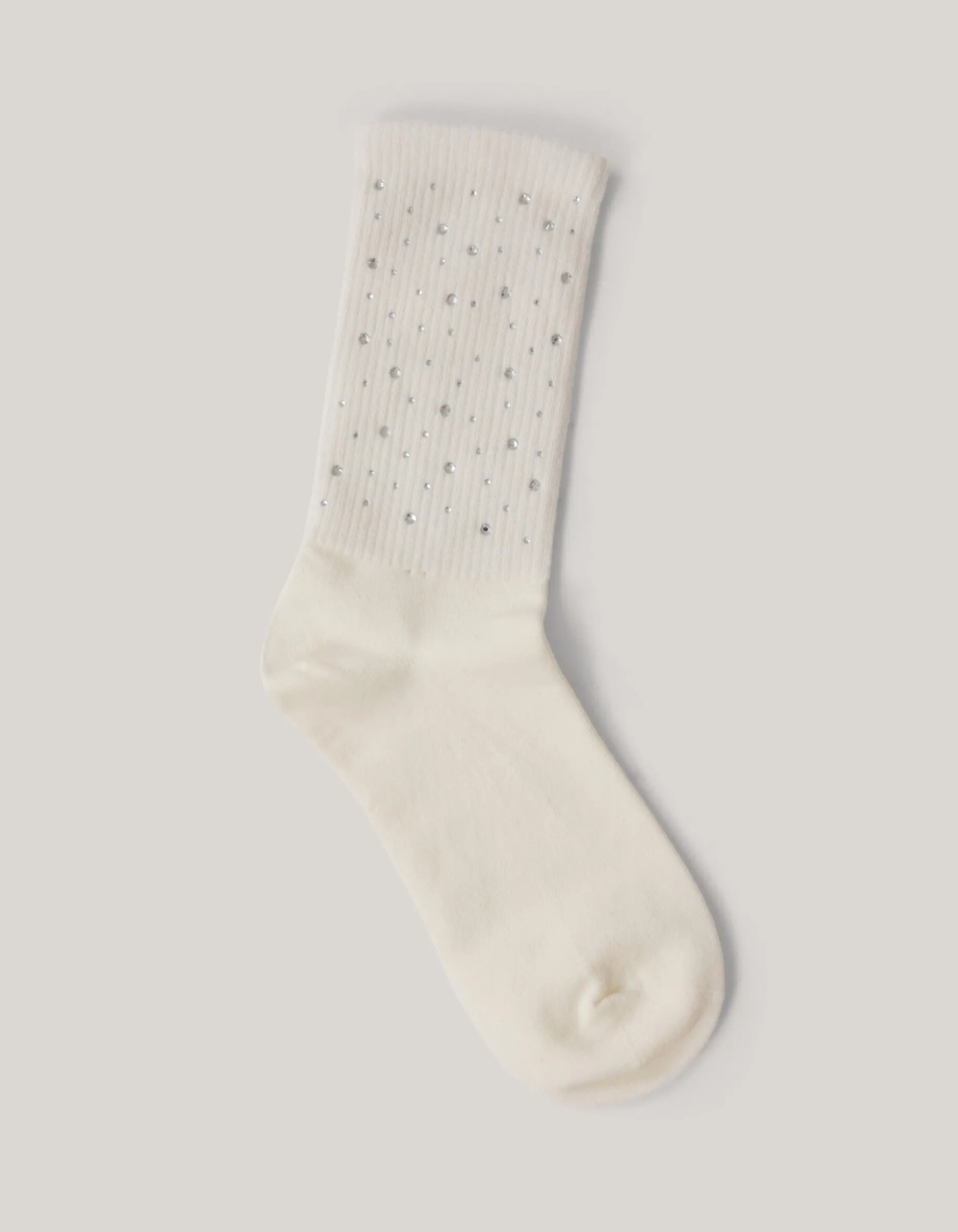 Strass Sokken Gebroken Wit