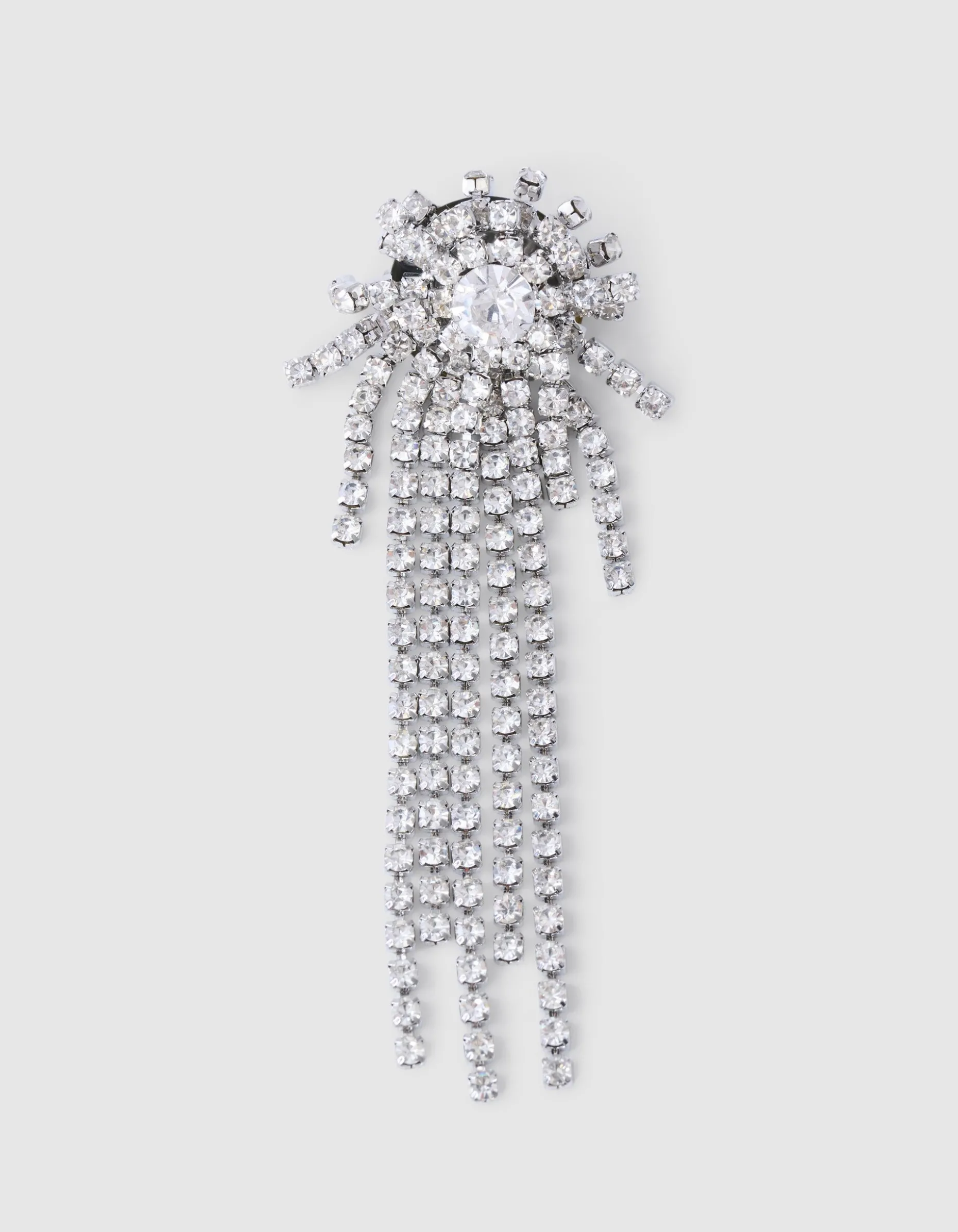 Strass Ster Broche Zilver