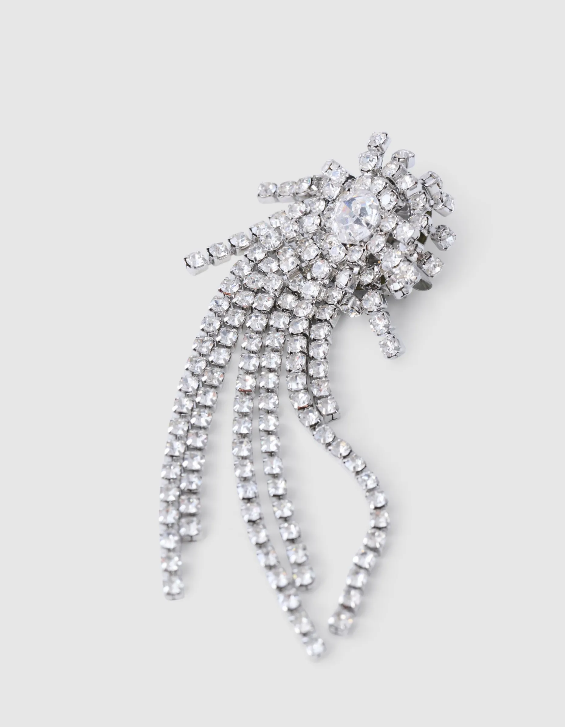 Strass Ster Broche Zilver