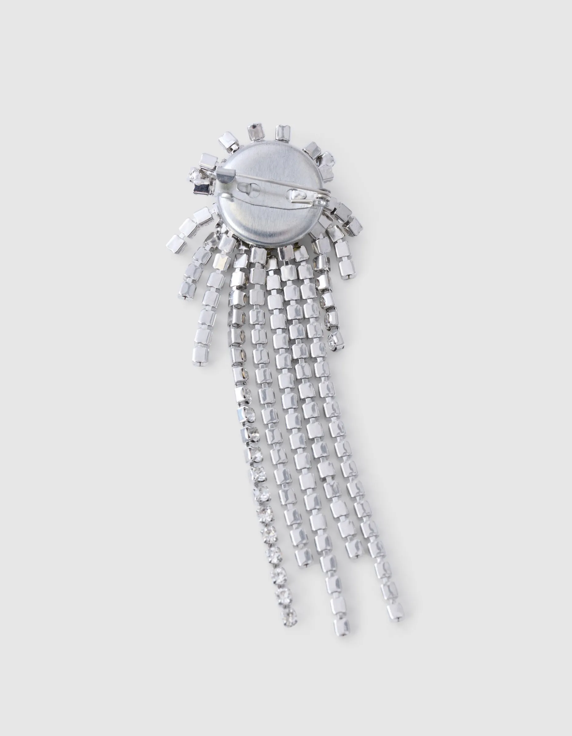Strass Ster Broche Zilver