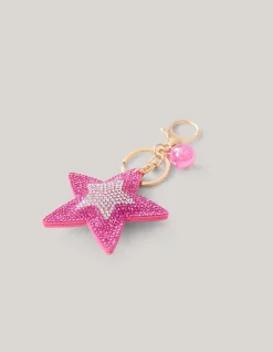 Strass Ster Sleutelhanger Roze