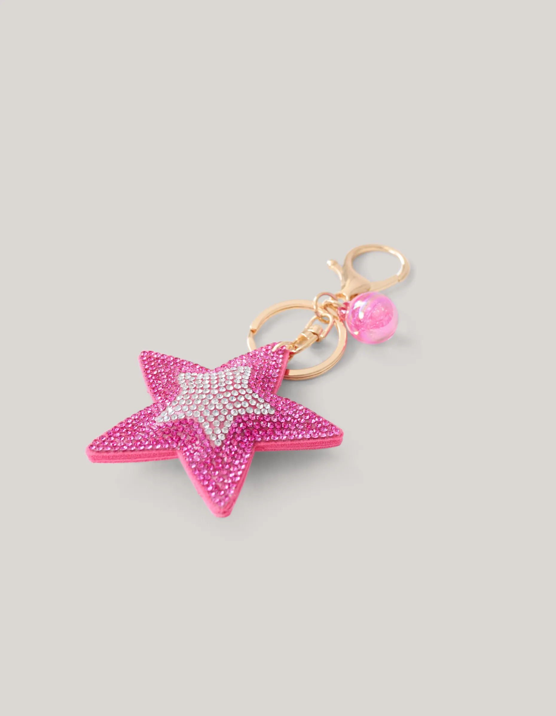 Strass Ster Sleutelhanger Roze