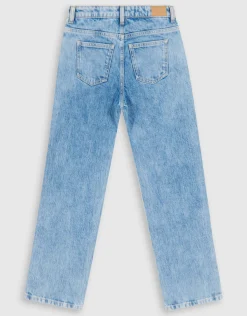Strass Straight Fit Jeans Blauw