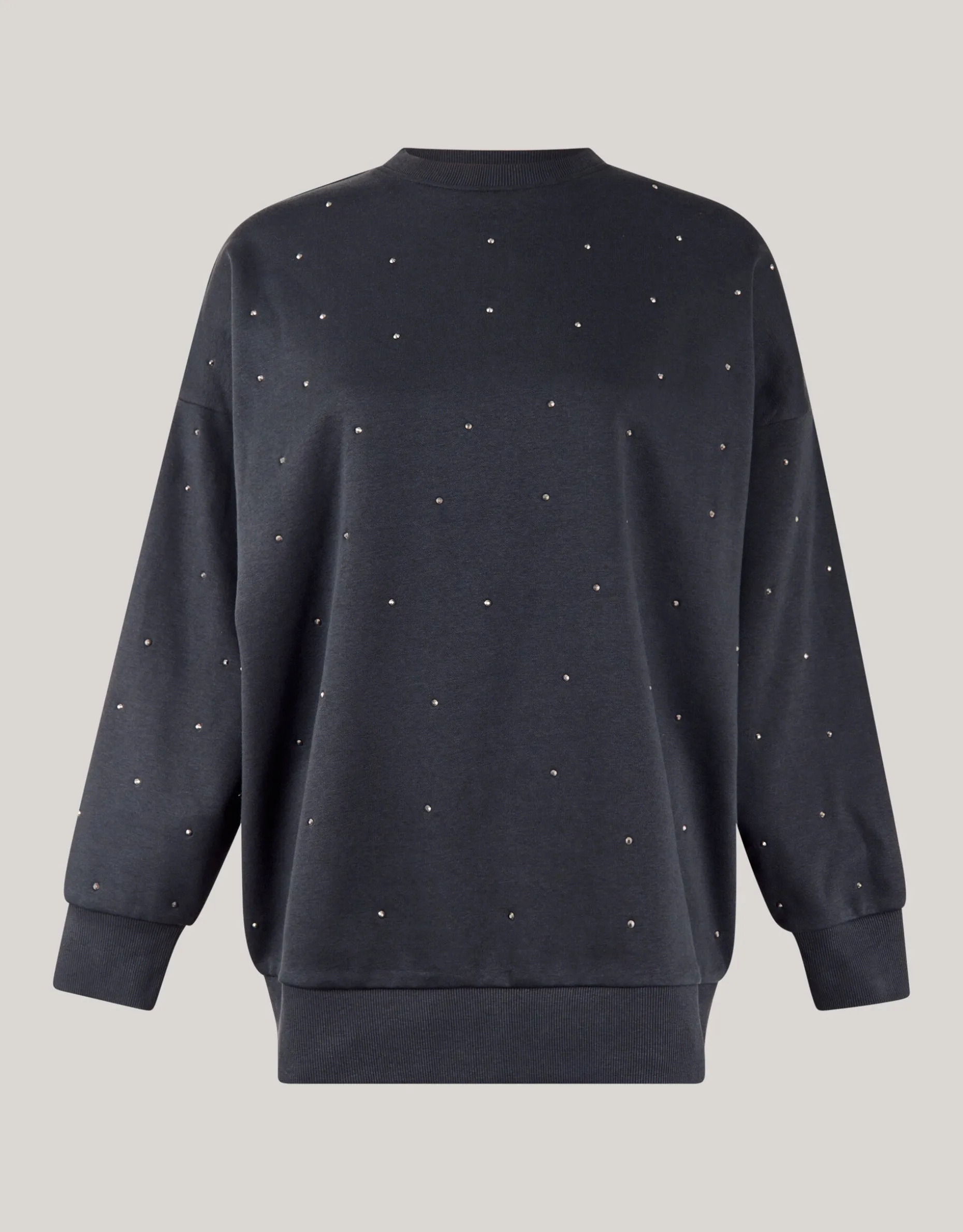 Strass Sweater Donkergrijs