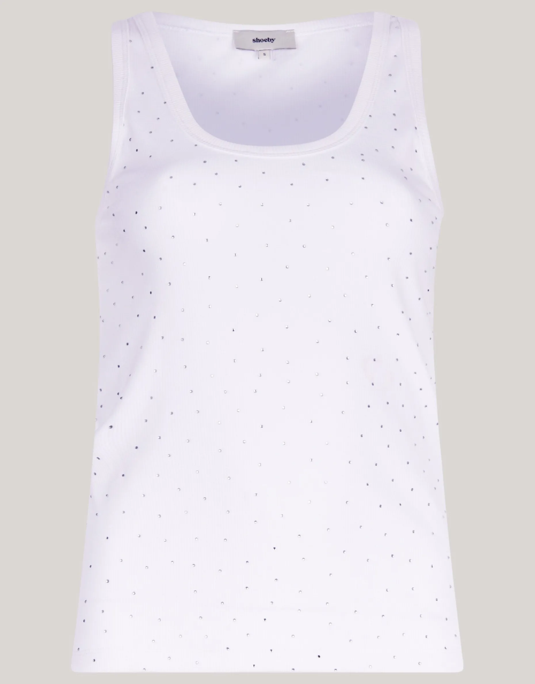 Strass Tanktop Wit