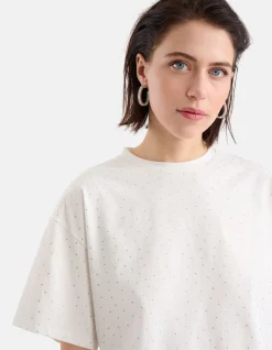 Strass T-shirt Wit