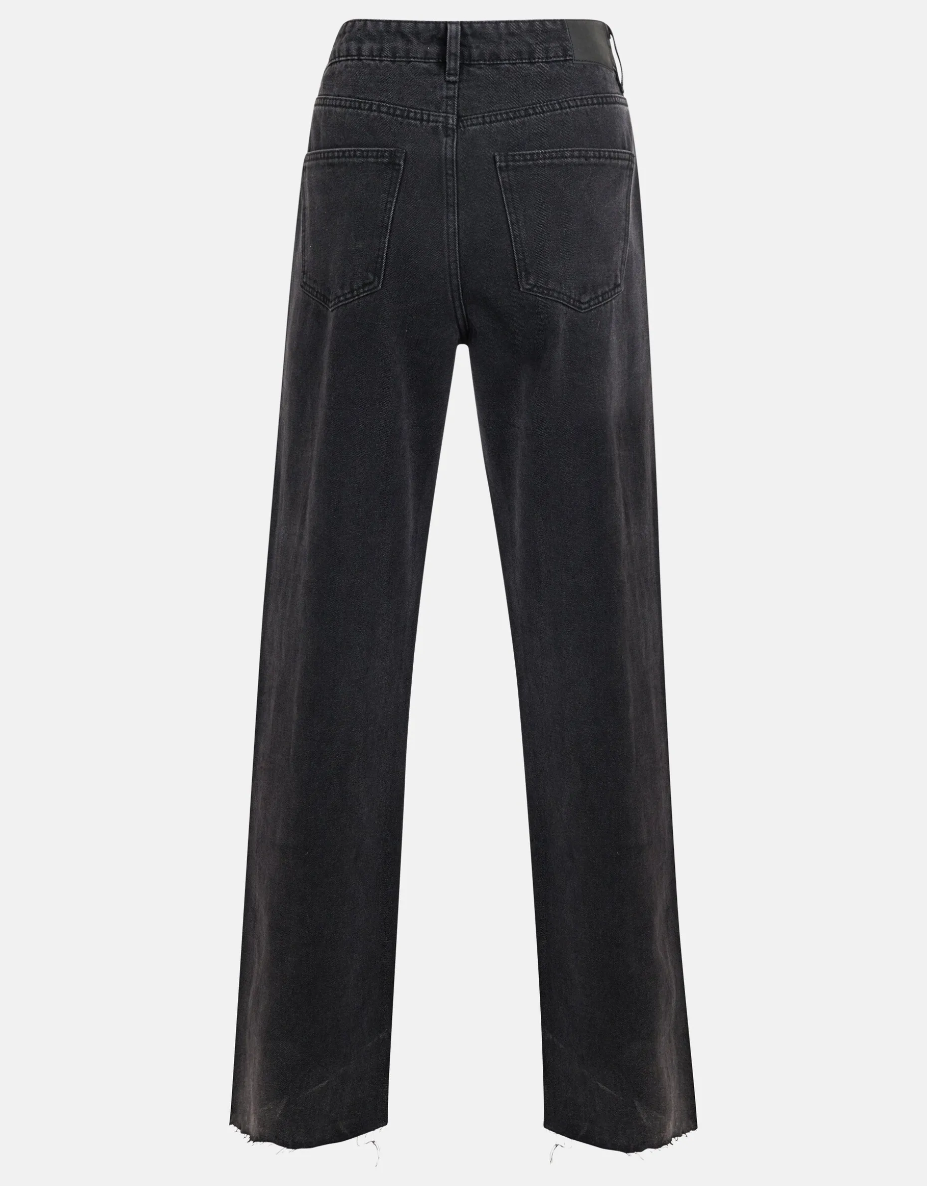 Strass Wide Leg Jeans Zwart