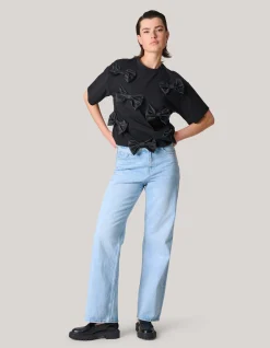 Strik T-shirt Zwart