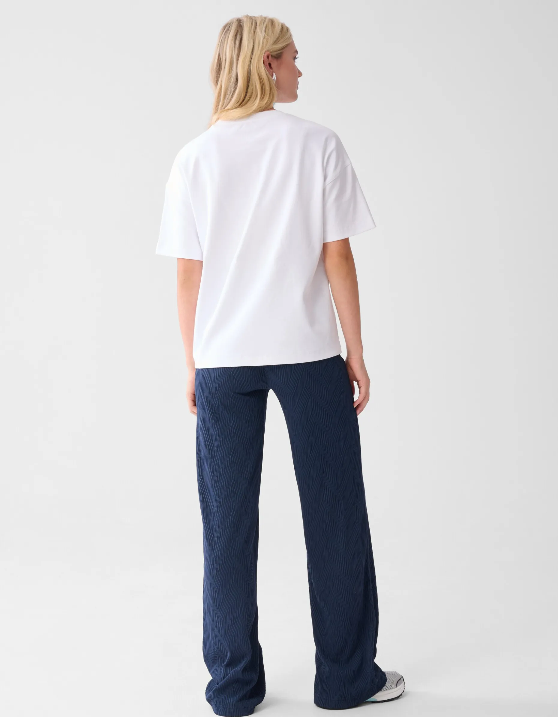 Structure Swirl Broek Donkerblauw