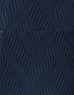 Structure Swirl Broek Donkerblauw