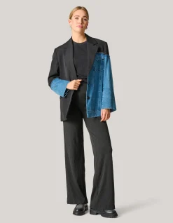 Structure Swirl Broek Zwart