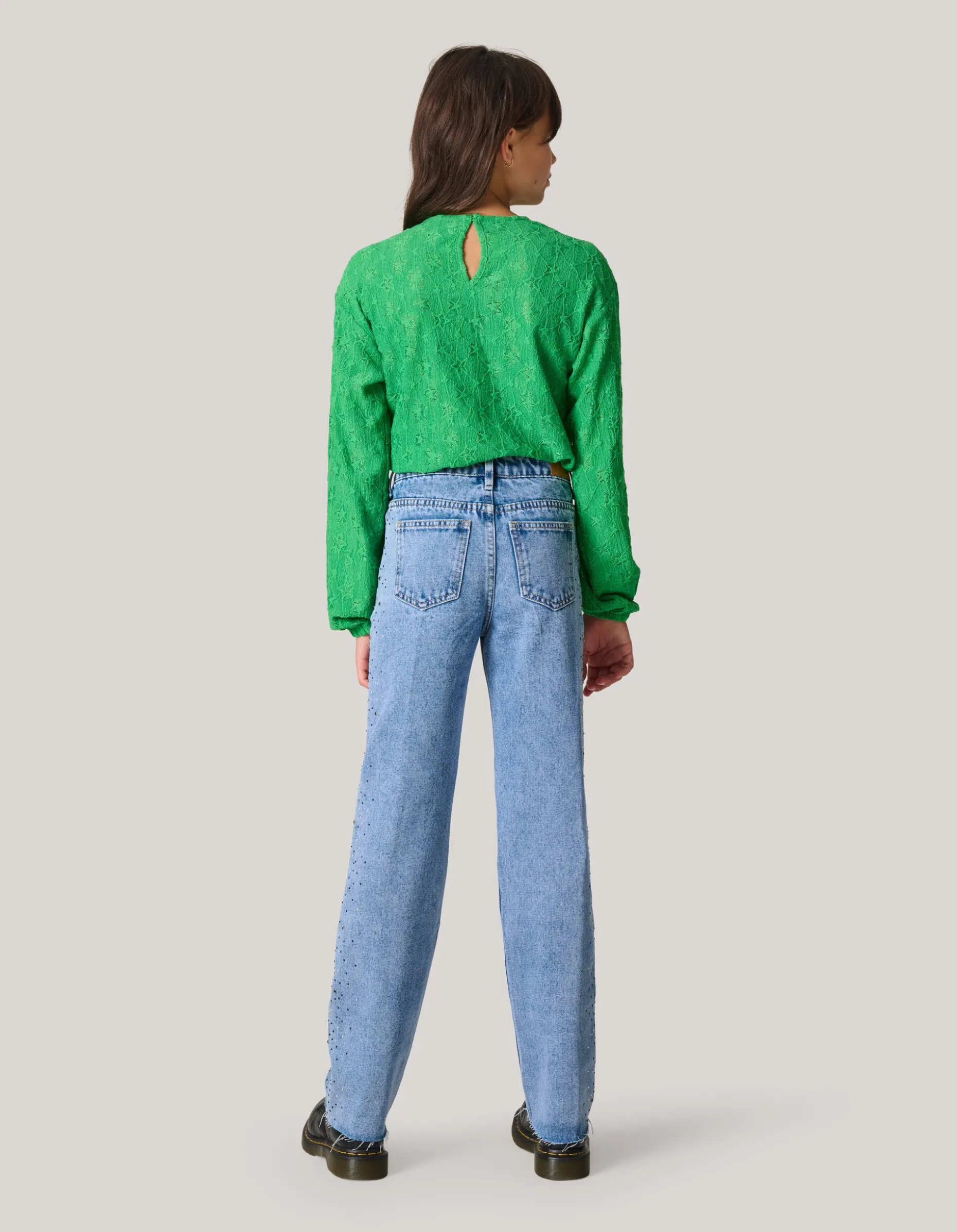 Structuur Longsleeve Groen