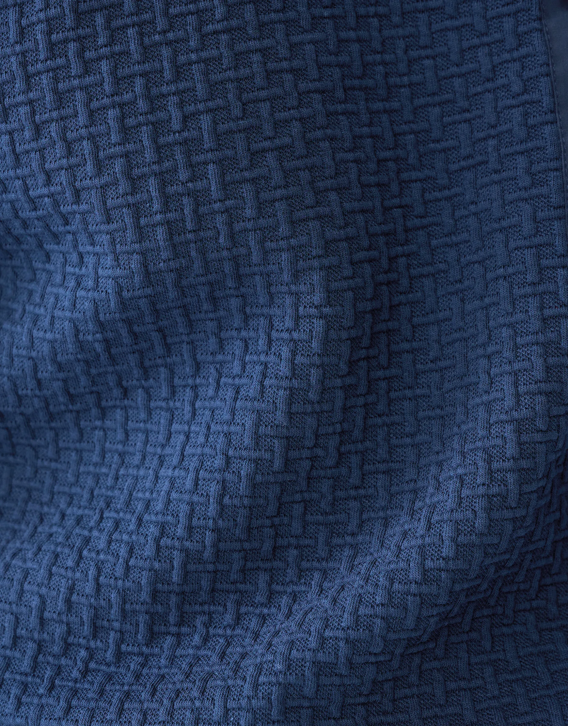 Structuur Pocket Trui Donkerblauw