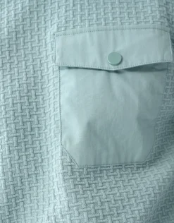 Structuur Pocket Trui Lichtblauw