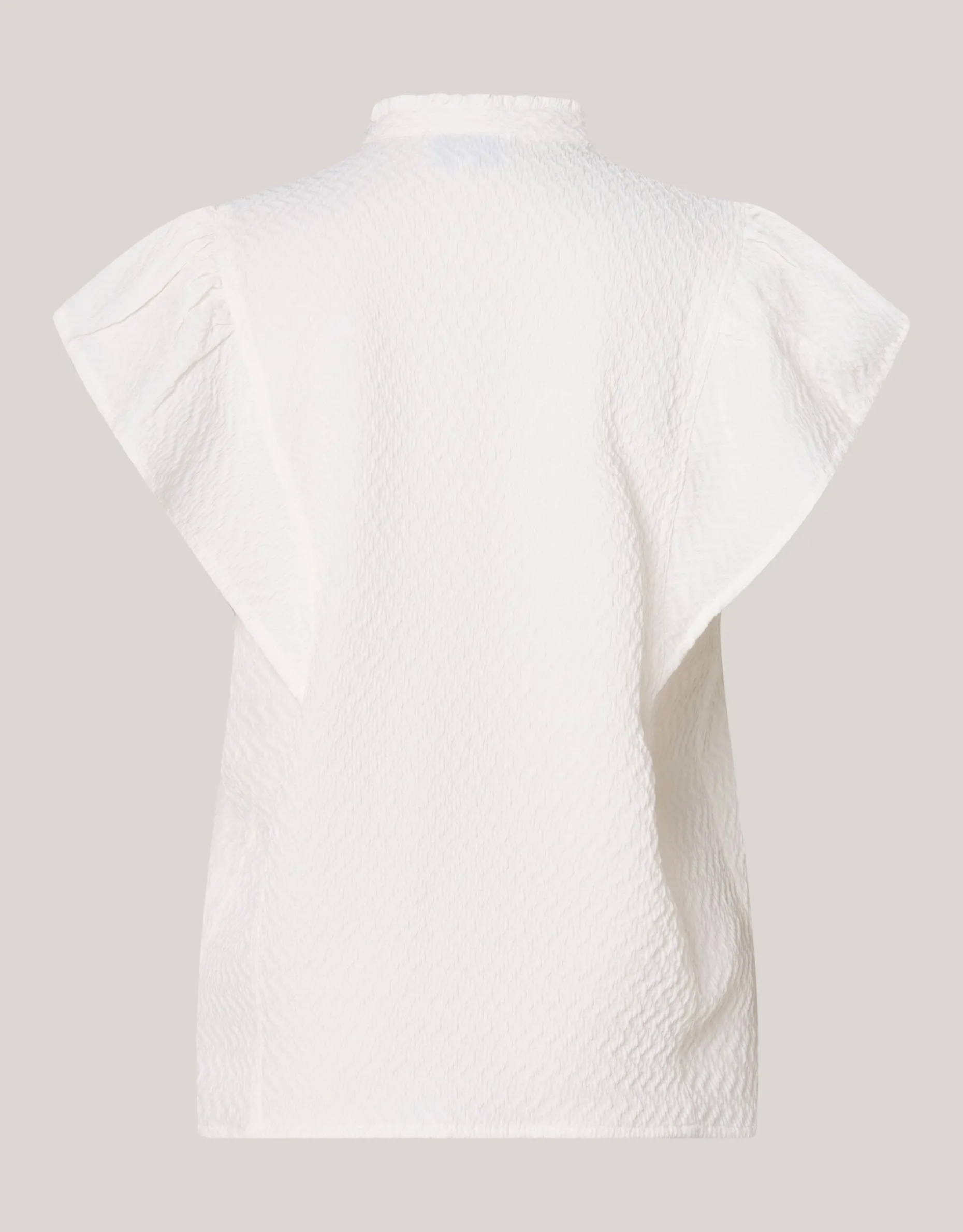 Structuur Ruffle Top Wit