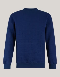 Structuur Sweater Donkerblauw