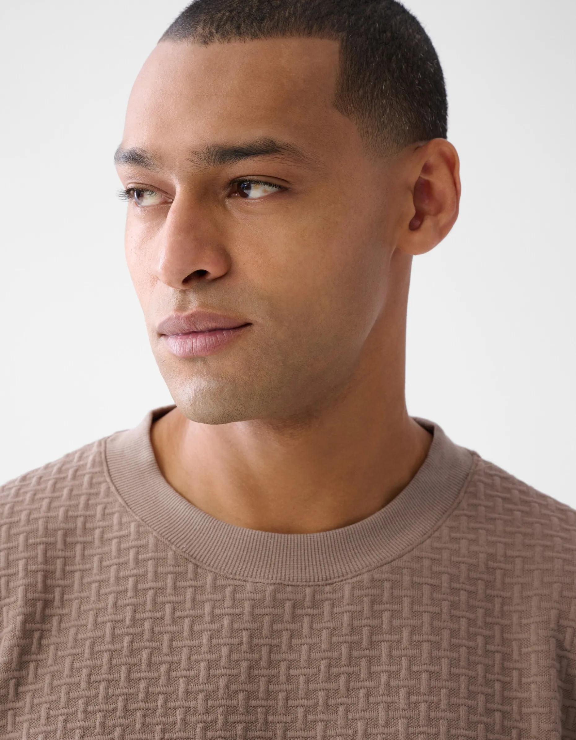 Structuur Sweater Lichtbruin