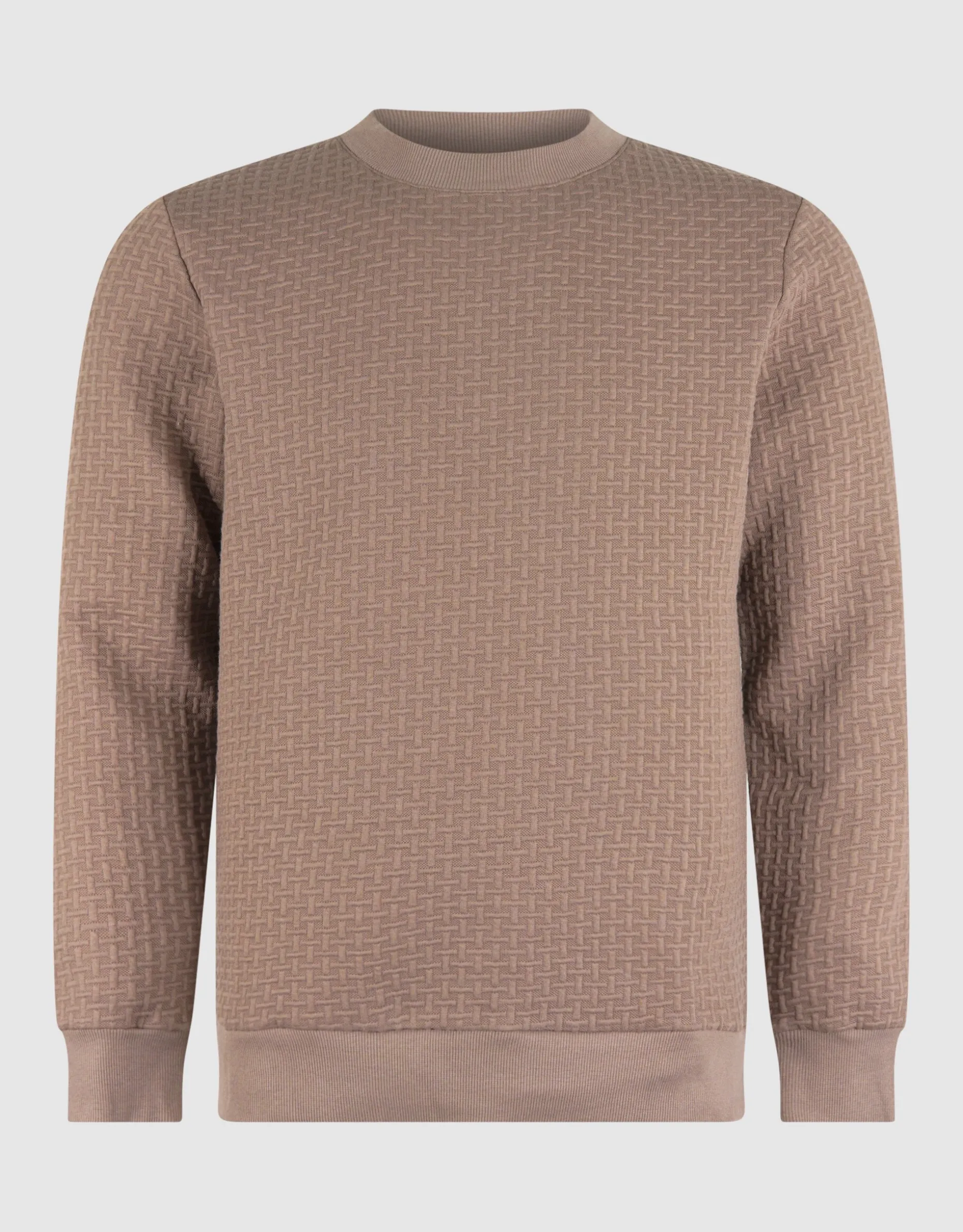 Structuur Sweater Lichtbruin