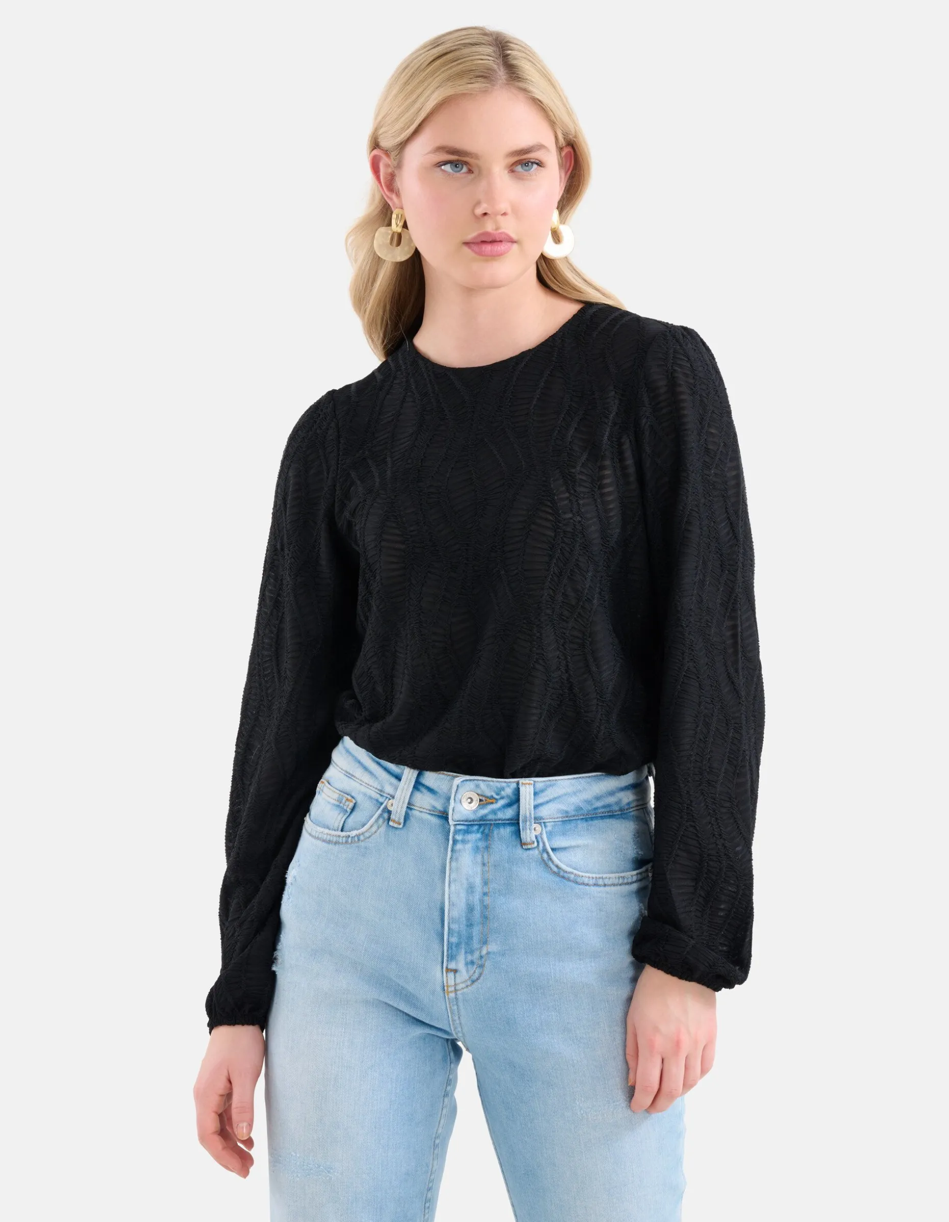Structuur Top Zwart