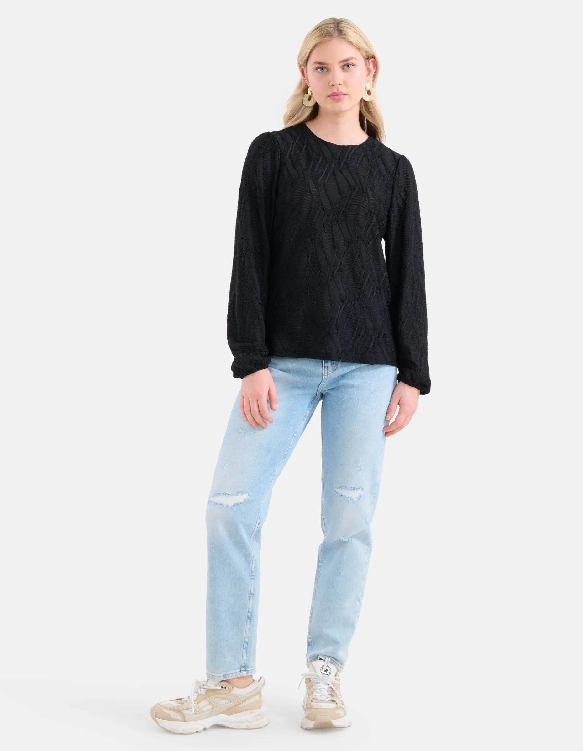 Structuur Top Zwart