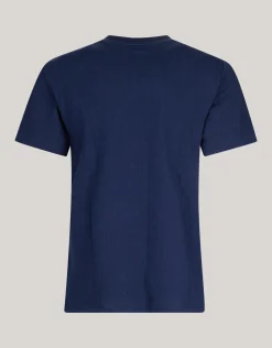 Structuur T-shirt Donkerblauw