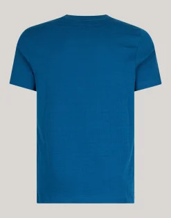 Structuur T-shirt Donkerblauw