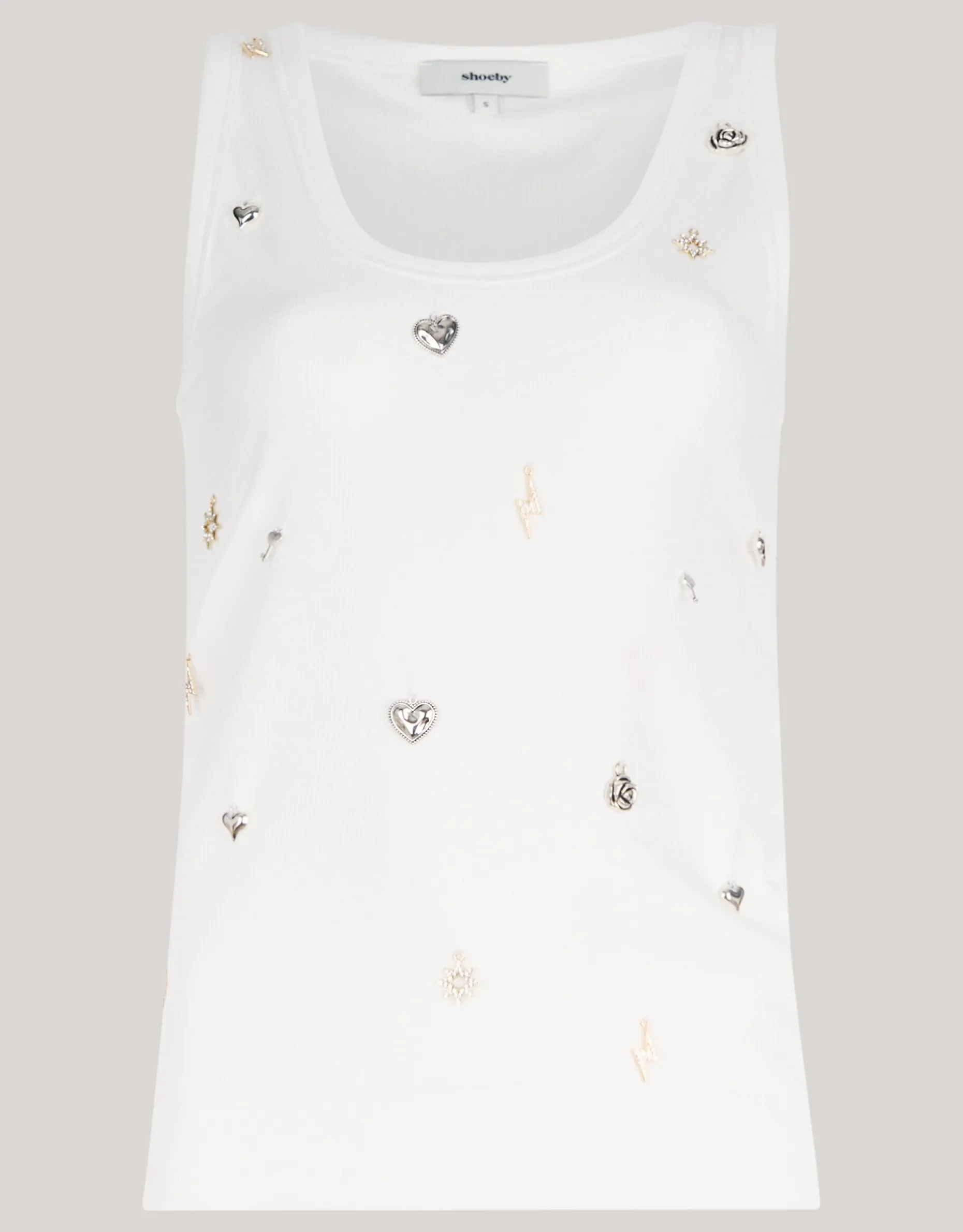 Stud Tanktop Wit