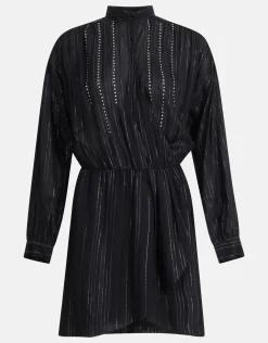 Studs Lurex Jurk Zwart