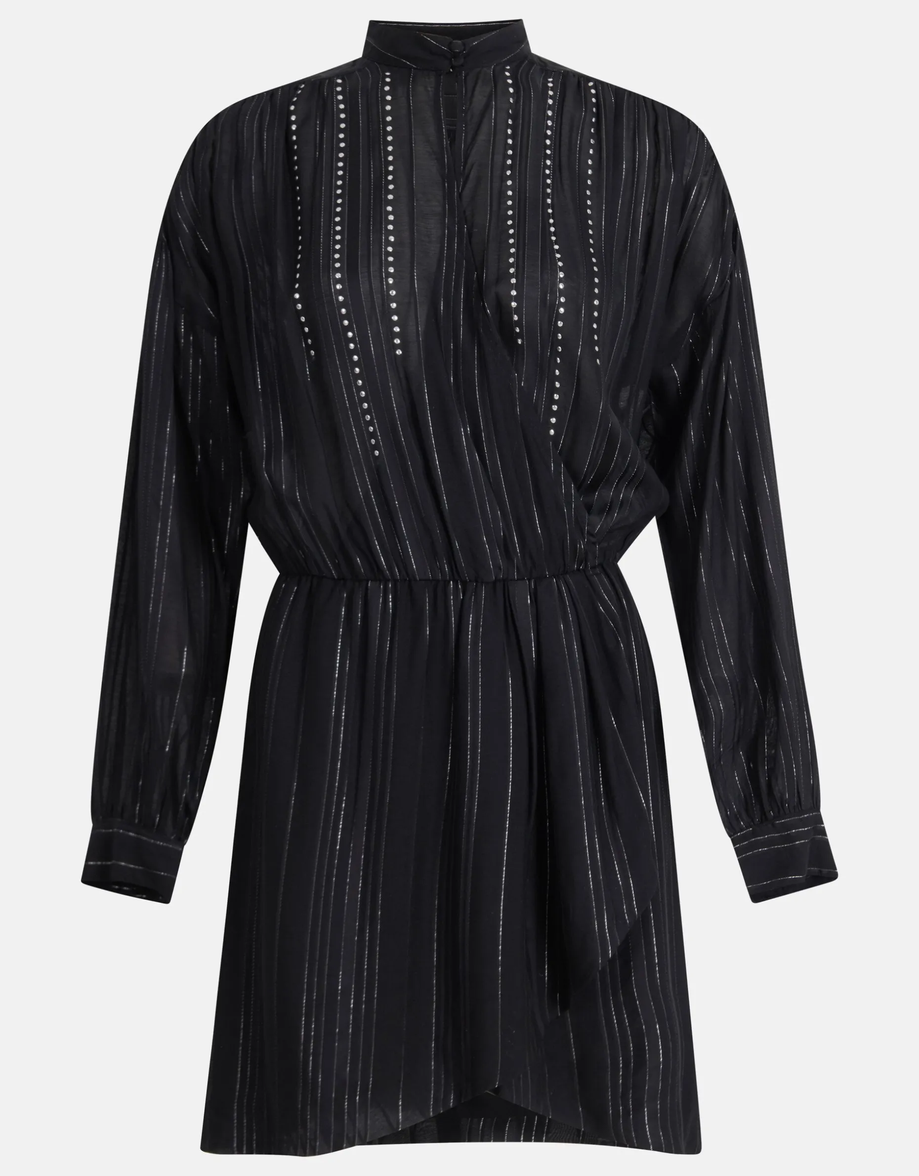 Studs Lurex Jurk Zwart
