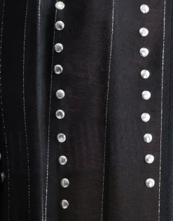 Studs Lurex Jurk Zwart