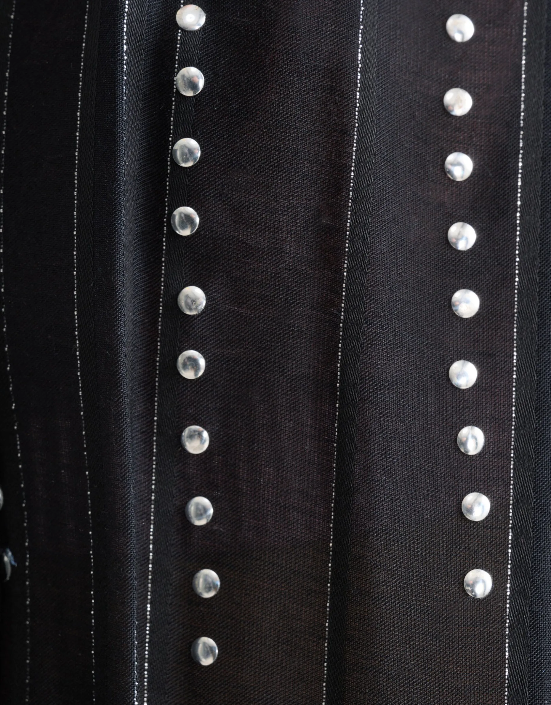 Studs Lurex Jurk Zwart