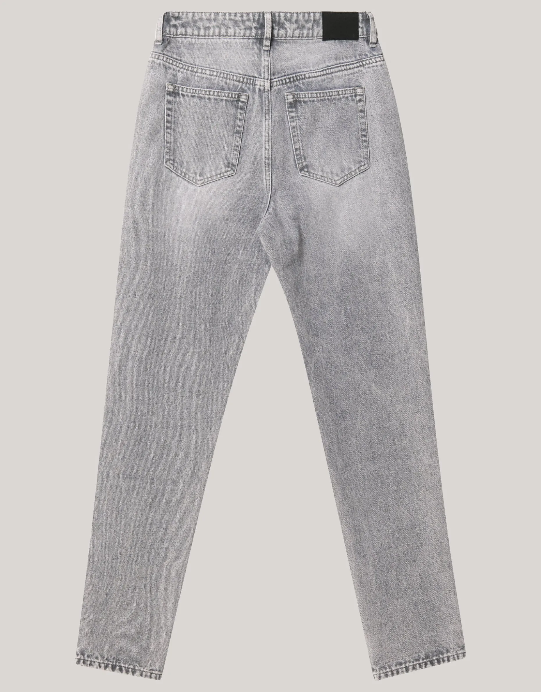 Studs Tapered Fit Jeans Grijs