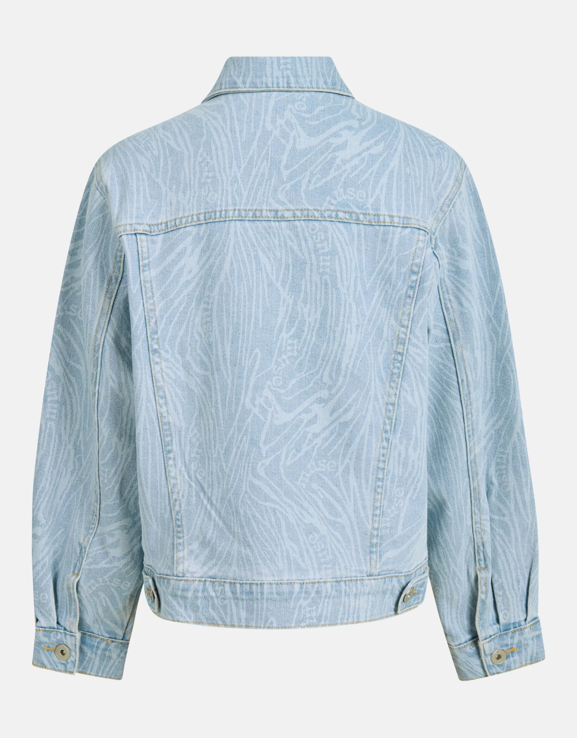 Swirl Print Denim Jack Bleached