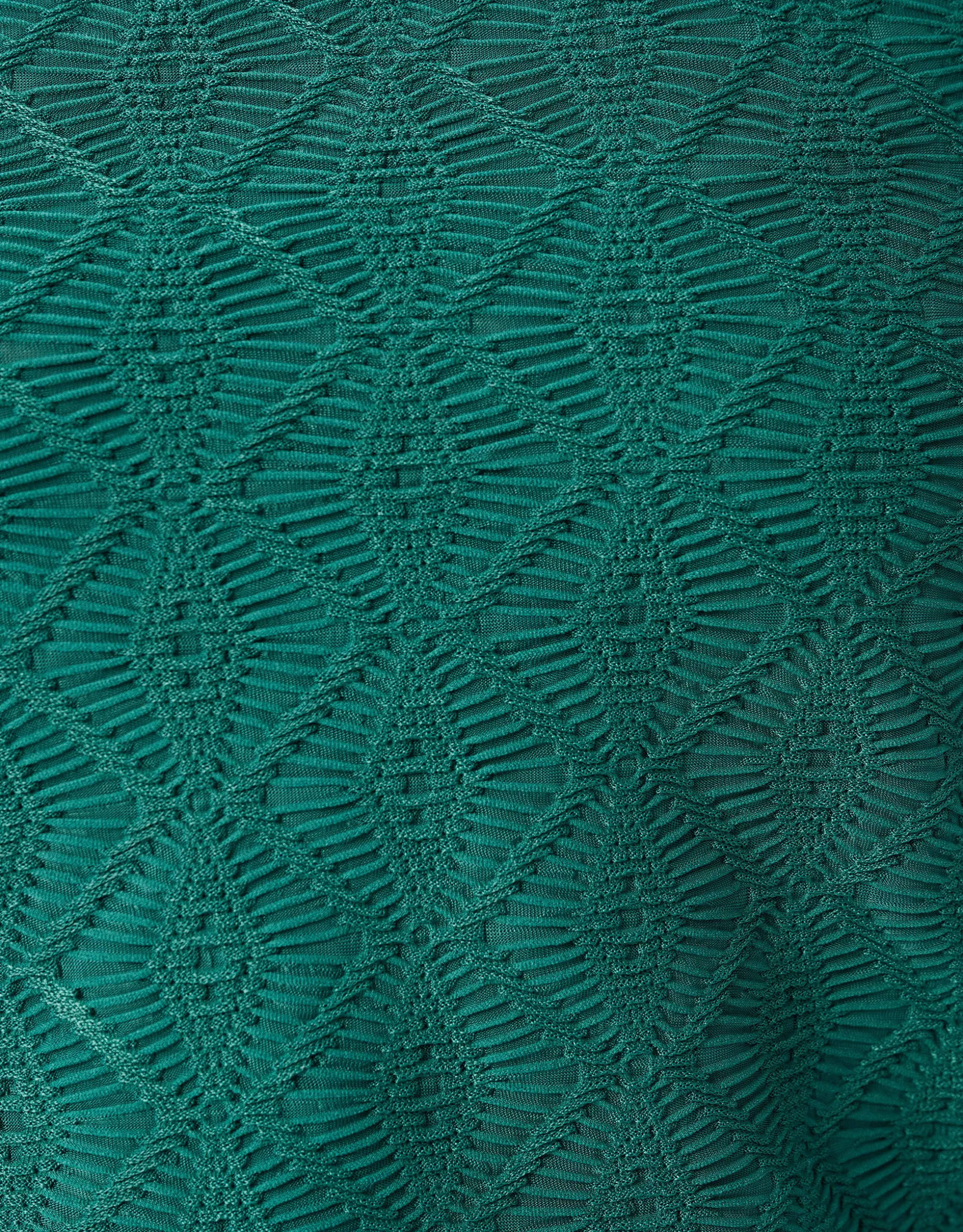 Swirl Structuur Top Donkergroen