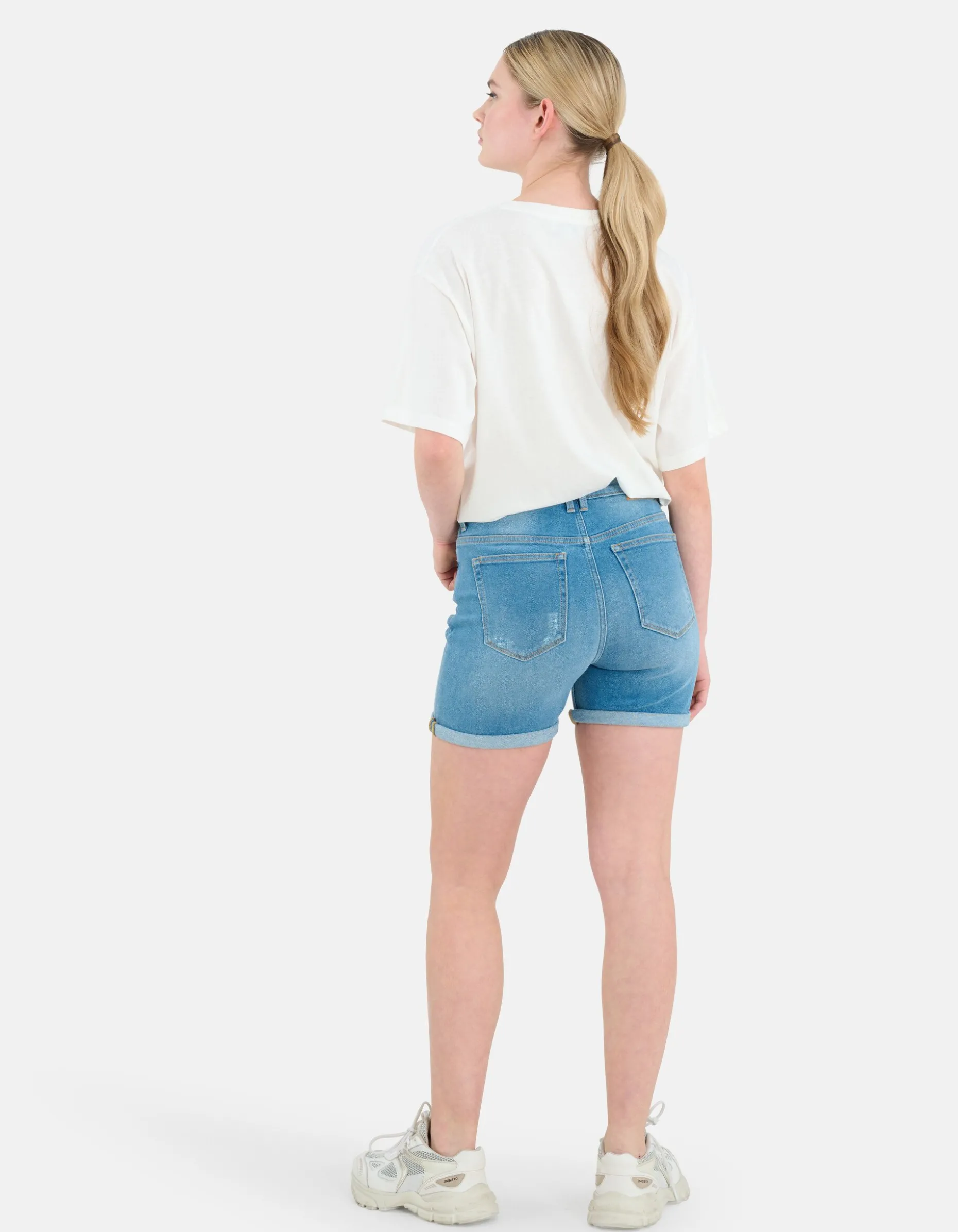 Tapered Denim Short Mediumstone