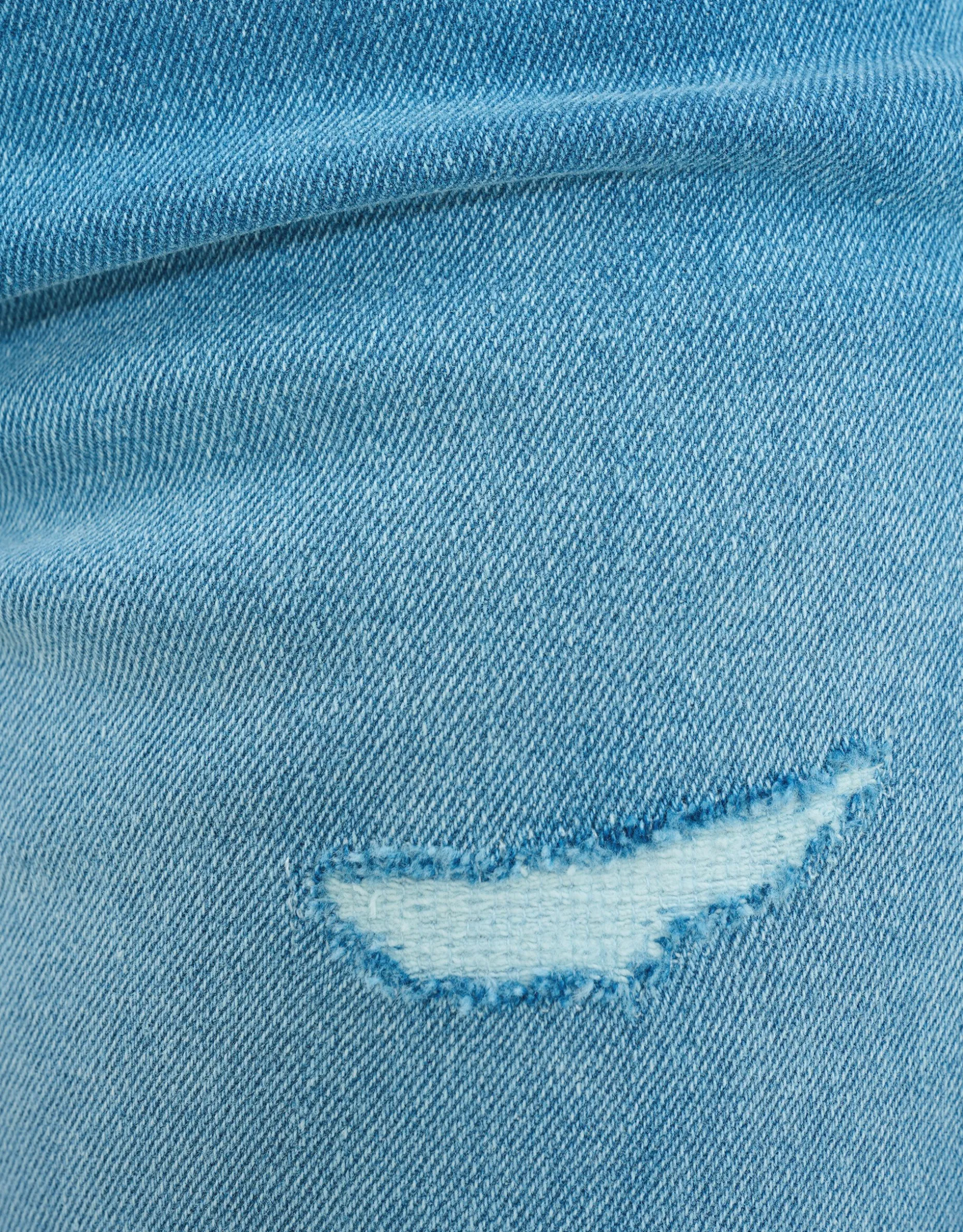 Tapered Denim Short Mediumstone