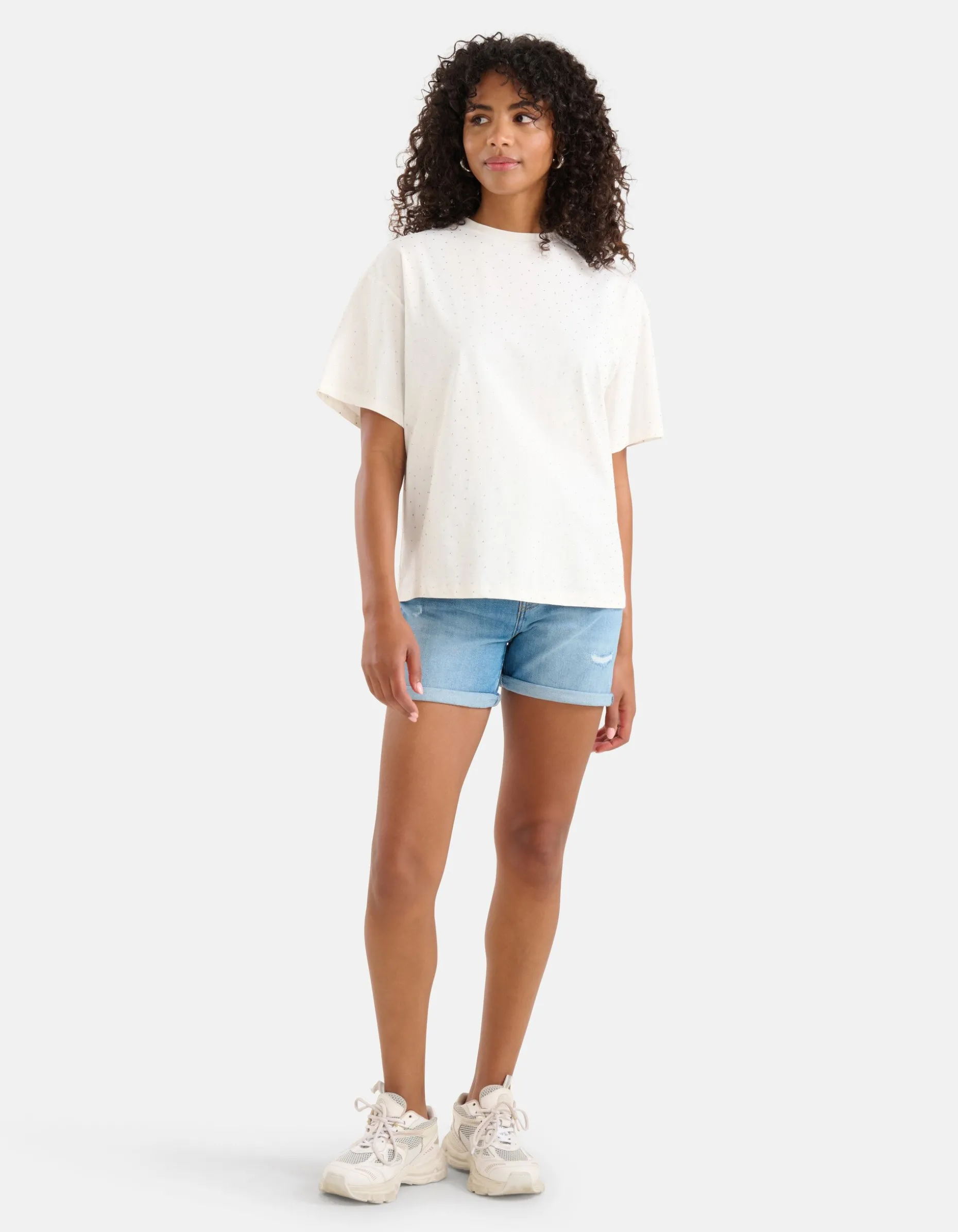 Tapered Denim Short Mediumstone