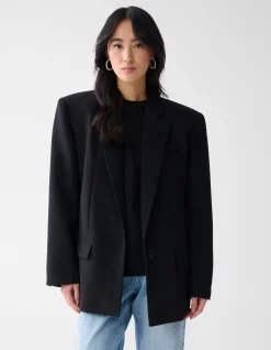 Tapered Fit Blazer Zwart