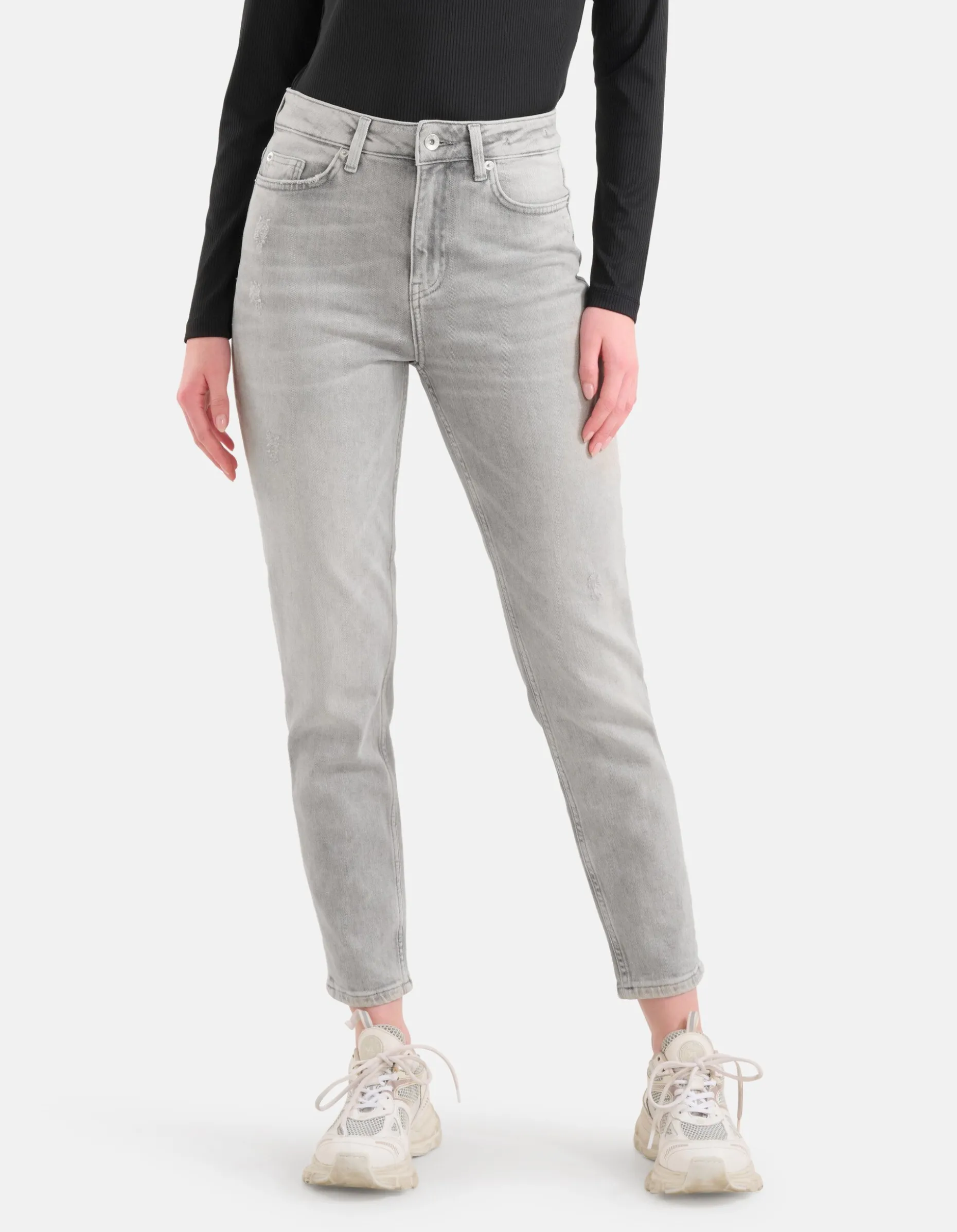 Tapered Fit Jeans Lichtgrijs