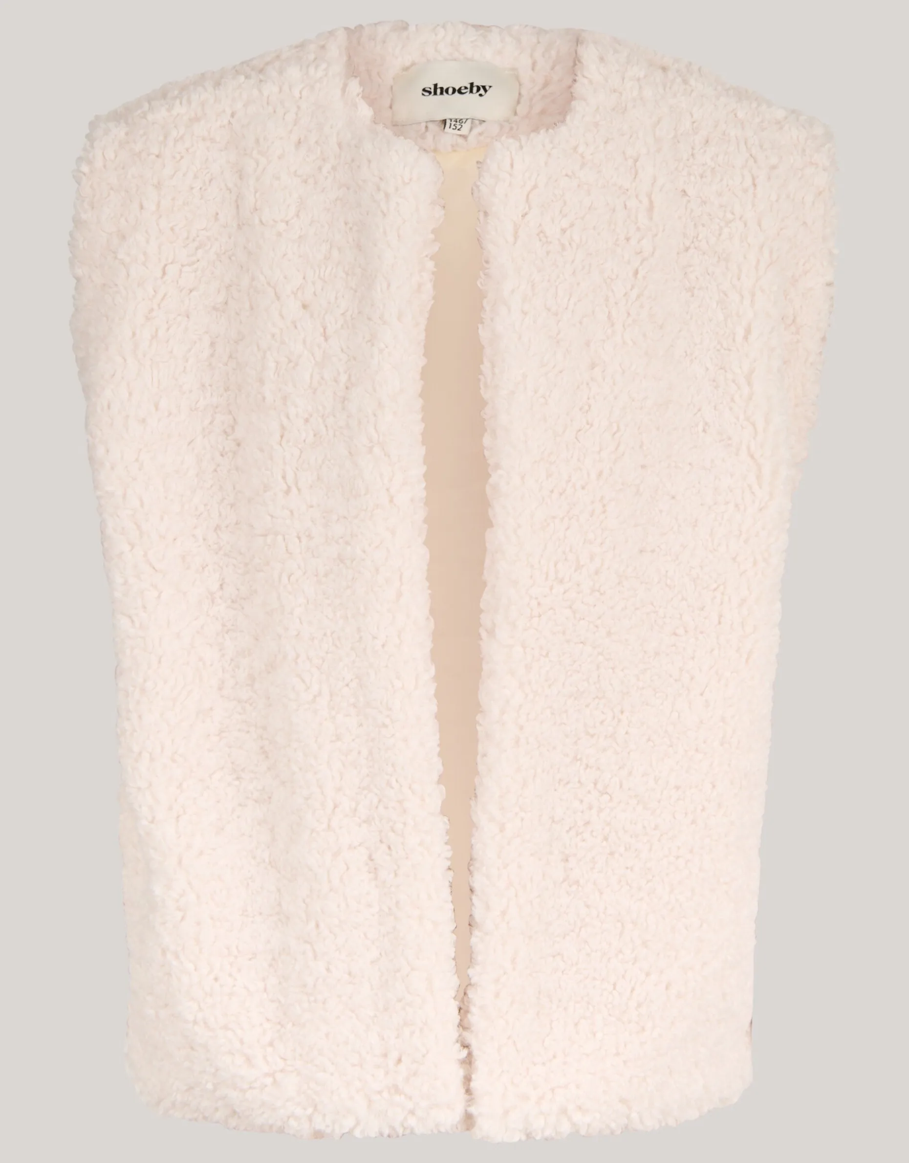 Teddy Gilet Gebroken Wit