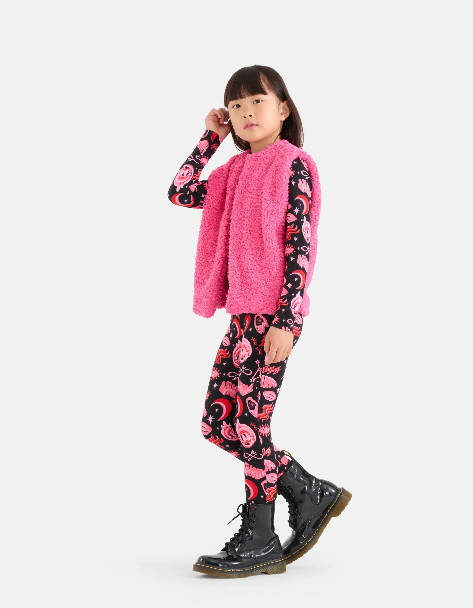 Teddy Gilet Roze