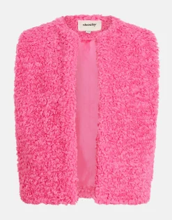 Teddy Gilet Roze