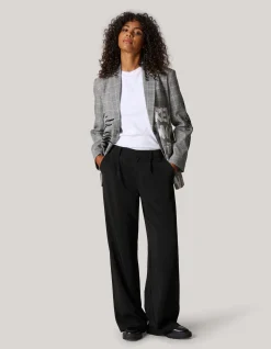 Tekst Blazer Grijs