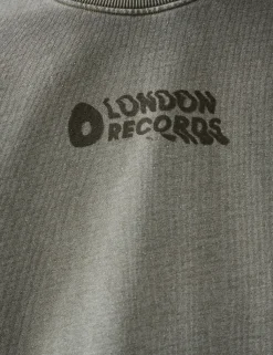 Tekstprint Sweater Donkergrijs