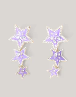 Triple Star Oorbellen Lichtpaars