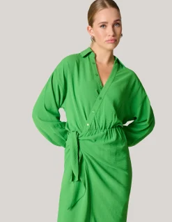 Twist Midi Jurk Groen