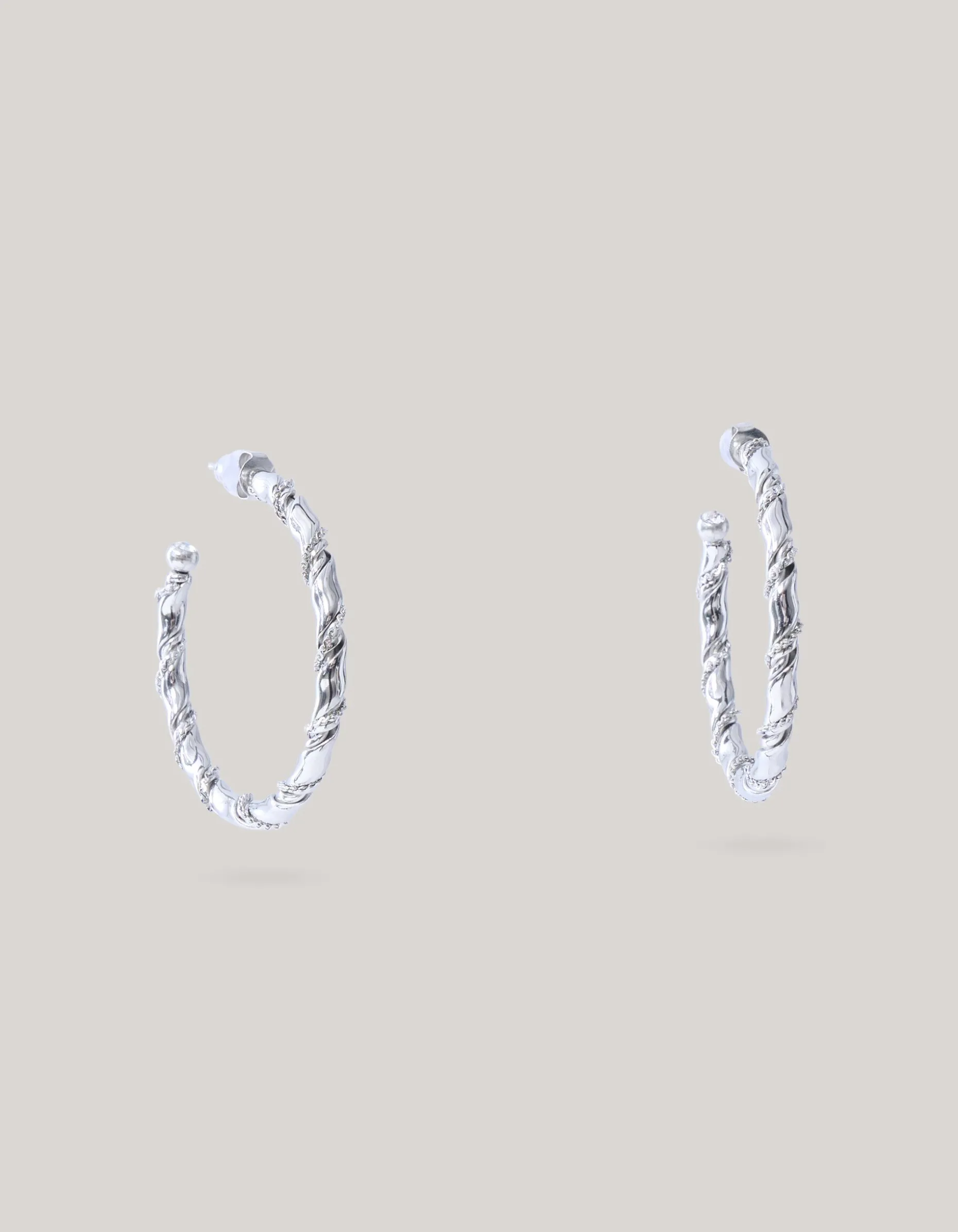 Twisted Hoop Oorbellen Zilver