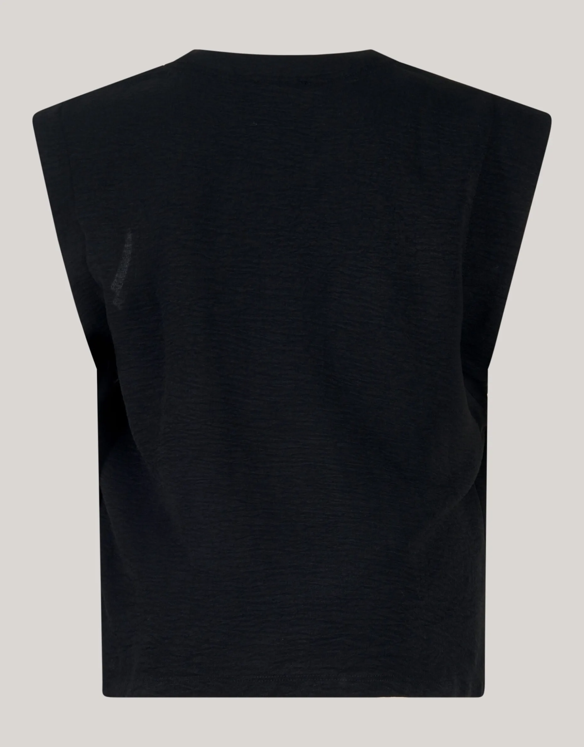 V-hals Top Zwart