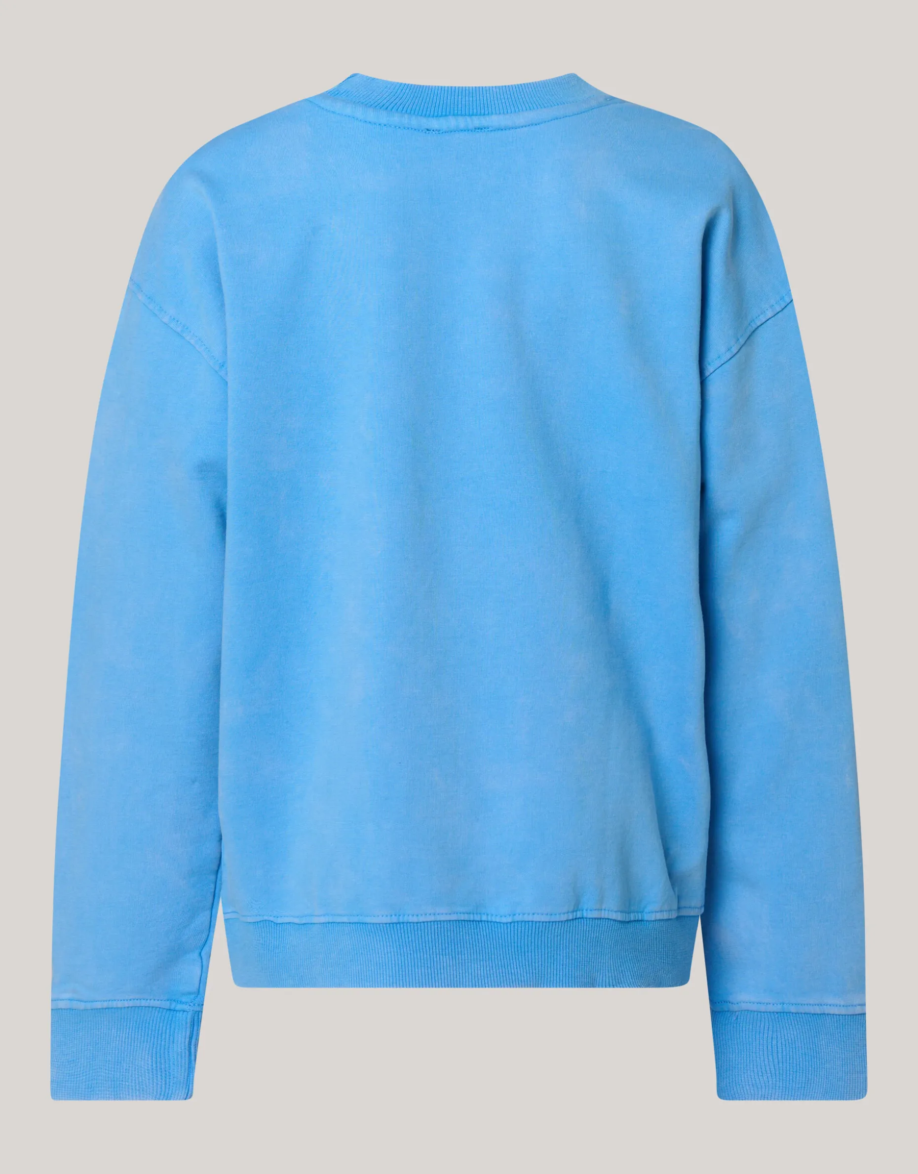 Washed Artwork Sweater Blauw