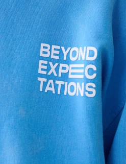 Washed Artwork Sweater Blauw
